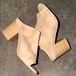 Lane Bryant Tan Block Heel Mules (10 Wide)